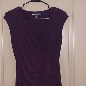 Dark purple American Living ruffle dress